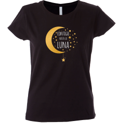 Camiseta mujer contigo hasta la luna