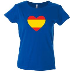 Camiseta mujer corazón bandera España