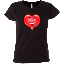 Camiseta mujer corazón enamorado