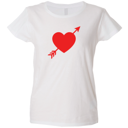 Camiseta mujer corazón flecha