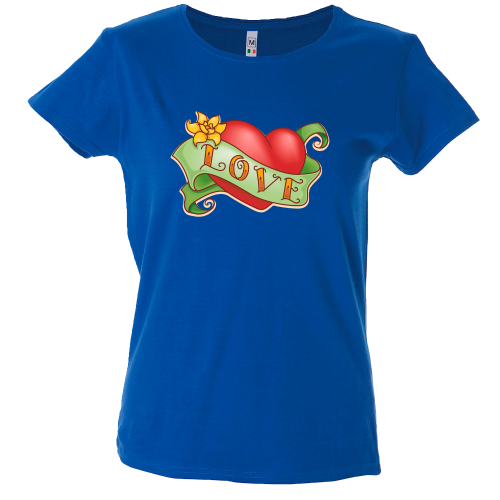 Camiseta mujer corazón love
