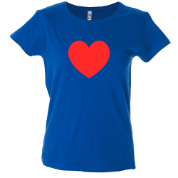 Camiseta mujer corazón rojo