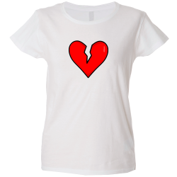 Camiseta mujer corazón roto