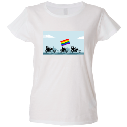 Camiseta mujer desfile motos lgbti