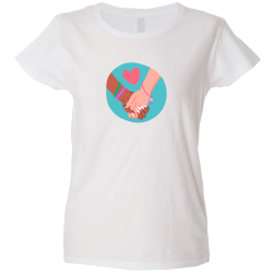 Camiseta mujer manos agarradas