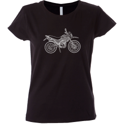 Camiseta mujer dibujo una moto