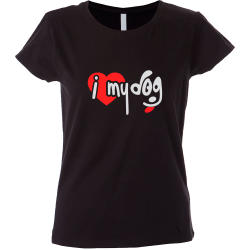 Camiseta mujer i love dog