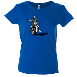 Camiseta mujer motero casco