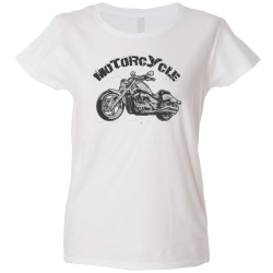 Camiseta mujer moto retro