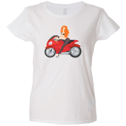 Camiseta mujer mujer moto