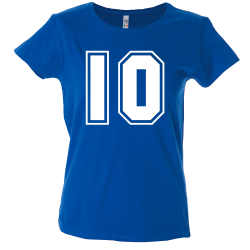 Camiseta mujer número 10