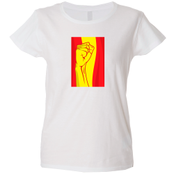 Camiseta mujer puño bandera España