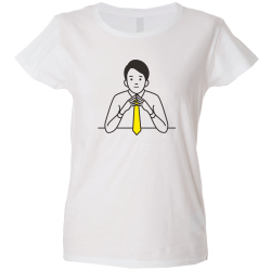 Camiseta mujer señor pensando