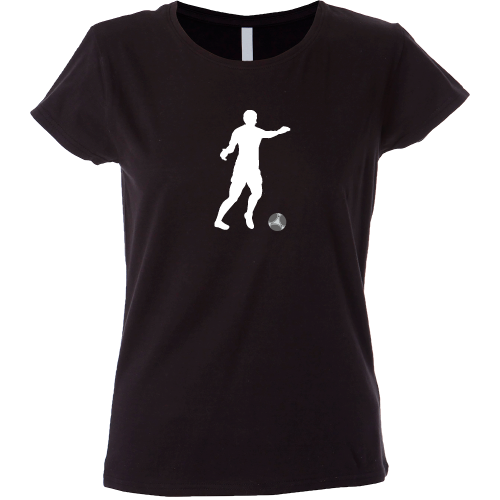 Camiseta mujer silueta jugador
