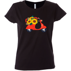 Camiseta mujer vespa flores