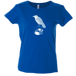 Camiseta mujer cuervo calavera