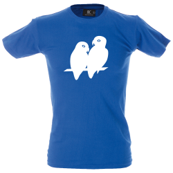 Camiseta hombre pareja aves