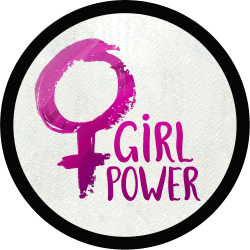 Parche redondo girl power