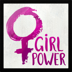 Parche cuadrado girl power