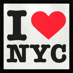 Parche cuadrado i love New York City
