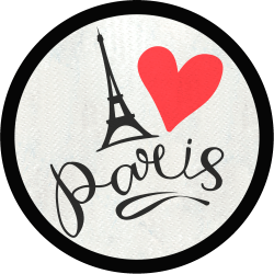 Parche redondo i love Paris