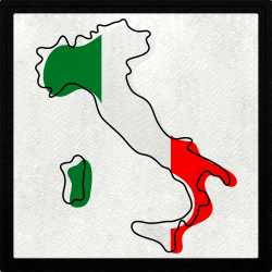 Parche cuadrado Italia