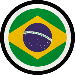 Parche redondo logo bandera de Brasil