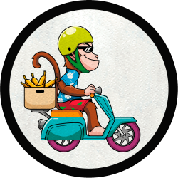 Parche redondo mono en moto