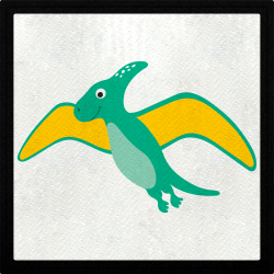 Parche cuadrado pterosaurios