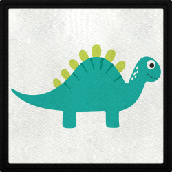 Parche cuadrado stegosaurus