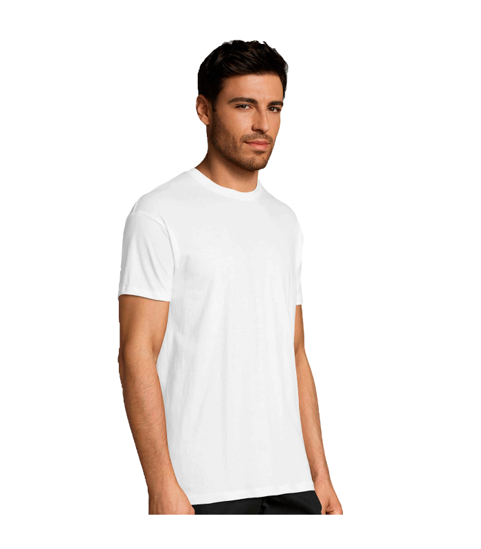 Camisetas blancas unisex punto liso personalizables