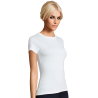 Camiseta blanca mujer básica personalizada