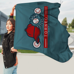 Bandera personalizable 115x150 cm con tiras