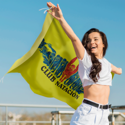 Bandera personalizable 100x120 cm con tiras