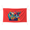 Bandera personalizable 70x120 cm con tiras