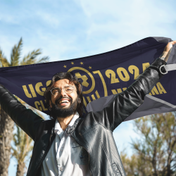 Bandera personalizable 70x50 cm con anillas y refuerzo