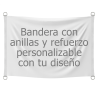 Bandera personalizable 70x50 cm con anillas y refuerzo