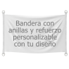 Bandera personalizable 120x70 cm con anillas y refuerzo