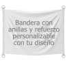 Bandera personalizable 100x75 cm con anillas y refuerzo