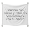 Bandera personalizable 120x100 cm con anillas y refuerzos