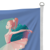 Bandera personalizable 120x100 cm con anillas y refuerzos