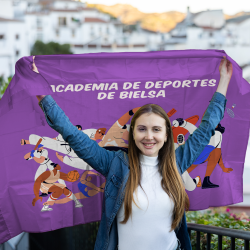 Bandera personalizable 115x150 cm con anillas y refuerzo