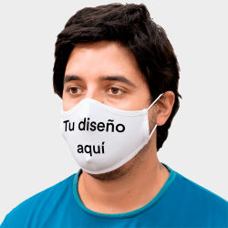 Mascarilla neopreno súper grande blanca homologada con protección +91% personalización fullprint