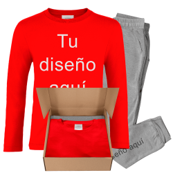 Conjunto pijama manga larga infantil personalizado