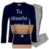 Conjunto pijama manga larga infantil personalizado