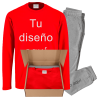 Conjunto pijama camiseta manga larga personalizado