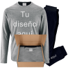 Conjunto pijama camiseta manga larga personalizado