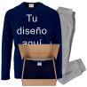 Conjunto pijama camiseta manga larga personalizado