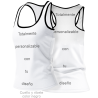 Camiseta pádel tirantes de mujer PARÍS personalizada 100% fullprint