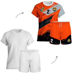 Conjunto de voley manga corta personalizable 100% fullprint
